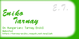 eniko tarnay business card